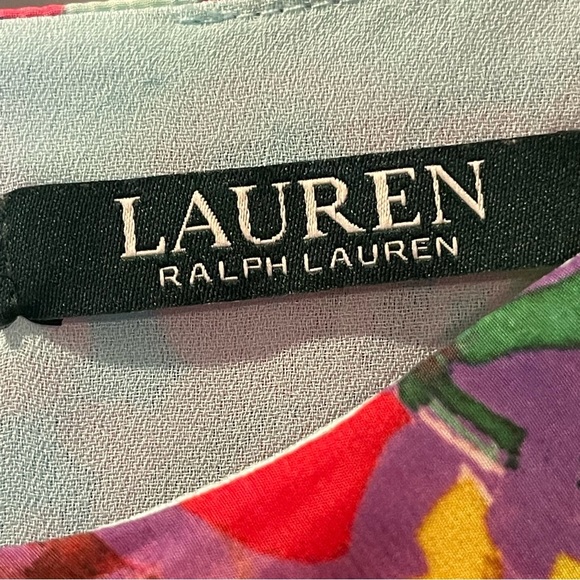 Lauren Ralph Lauren Crepe Shift Dress Floral Size 4 - Picture 5 of 12